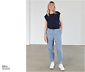 NAH/STUDIO Geripptes Shirt | Baumwoll-Hanf-Mix