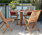 deVries Balkontisch, Teak, 60 x 120