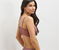 Seamless-Bustier mit Spitze, braun