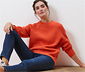 Strickpullover, orange