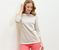 Gestreiftes Shirt mit 3/4-Arm