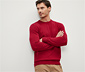 Pullover mit Rundhalsausschnitt, rot