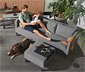 Lounge-Sofa mit Sunbrella®-Stoff, mittelgrau