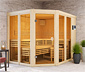 Karibu Sauna »Scarlett 3« im Set mit 9-kW-Ofen und finnischer Steuerung