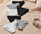 7 Kinder-Slips, weiß/grau/schwarz