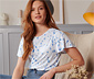 Blusenshirt mit Flügelärmeln, weiß