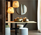 Woood Spiegel »Doutzen«, goldfarben, rund 80 cm