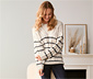 Gestreifter Strickpullover