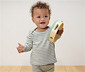 2 Baby-Langarmshirts mit Rippstruktur, hellblau und grün