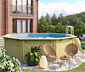 Karibu Gartenpool-Set »Modell 1«, blau, ca. 400 x 400 cm