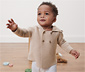 Baby-Strickjacke, beige meliert