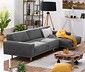 Ecksofa »Penelope«, dunkelgrau, rechts