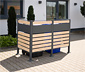 Mülltonnenverkleidung, Stahl, 2er, Holzoptik