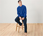 Herren-Pyjama mit Flanellhose