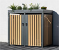 Mülltonnenbox mit Blumenkasten, anthrazit