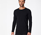 SCHIESSER Langarmshirt mit Bio-Baumwolle, schwarz