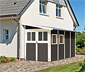 Karibu Anlehn-Gerätehaus, 19 mm (Wandala 4), grau