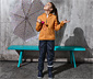Regenhose, packbar, aus recyceltem Material