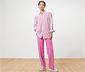 Gestreifte Bluse, rosa