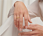 Ring, 925 Silber vergoldet, mit farbigen Zirkonia