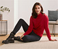 Strickpullover mit Knöpfen, rot