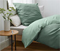 Tencel™-Baumwoll-Bettwäsche, Übergröße, grün
