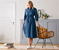 Midi-Kleid in Denimoptik