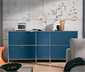 Sideboard Metall »CN3« groß mit 6 Klappenfächern, blau