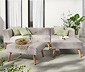 Premium-Lounge-Set mit Sitzhocker und Tablett