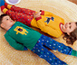 Pyjama, grün-blau