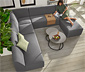 Modulare Premium-Lounge-Ecke mit Sunbrella®-Stoff