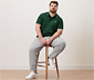 Piqué-Poloshirt, dunkelgrün