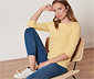 Shirt mit 3/4-Arm, gelb