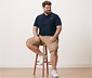 Piqué-Poloshirt, navy