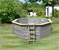 Karibu Gartenpool-Set »Modell 1«, wassergrau, ca. 400 x 400 cm