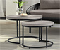 2 Couchtische mit Beton-Tischplatte