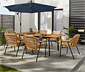2 Dining-Sessel mit Polyrattangeflecht