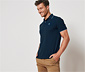 Piqué-Poloshirt, navy