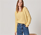 Strickpullover, gelb