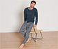 Pyjama mit gewebter Hose