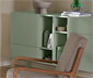 Sideboard mit Kufen, halboffen