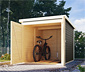 Karibu Fahrrad-Garage mit Fahrradschienen, 19 mm, terragrau