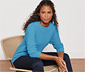 Strickpullover, azurblau