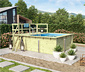 Karibu Rechteck-Gartenpool-Set »Modell 1«, ca. 460 x 350 cm