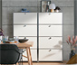 Highboard Metall »CN3« mit 4 Klappenfächern, weiß