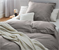 Premium-Satin-Bettwäsche, grau, Übergröße
