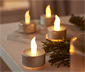 4 LED-Teelichter, champagnergoldfarben