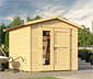 Weka Gerätehaus mit Fenster, 21 mm (224 A Gr. 2), naturfarben