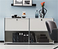 Sideboard Metall »CN3« mit versetzbaren Klappenfächern, weiß