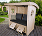 WEKA-Sitzlaube mit Runddach »Merano«, naturfarben, 19 mm